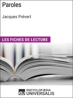 cover image of Paroles de Jacques Prévert